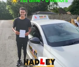 Aaron passed his driving test with ZERO faults with Paul Hadley Aaron passed his driving test with ZERO faults with Paul Hadley