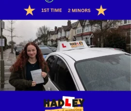 Alice - 13/01/2026 Image of recent passer with icons displaying first time pass with 2 minors