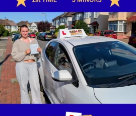 Anya - 05/08/2025 Recent passer with icons highlighting they passed first time with 3 minors