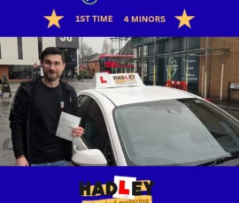 Arek - 13/01/2025 Image of recent passer with icons displaying first time pass with 4 minors