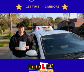 Ben - 19/03/2026 Image of recent passer with icons displaying first time with 2 minors