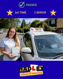 Charlotte - 04/07/2025 Recent passer with icons highlighting they passed first time with 1 minor