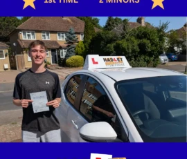 Daniel - 11/08/2025 Recent passer with icons highlighting they passed first time with 2 minors