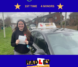 Grace - 26/02/2026 Image of recent passer with icons displaying first time with 4 minors