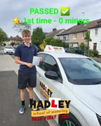 Harry passed his driving test with ZERO faults with Paul Hadley Harry passed his driving test with ZERO faults with Paul Hadley
