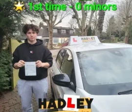 Leo passed his driving test with ZERO faults with Paul Hadley Leo passed his driving test with ZERO faults with Paul Hadley