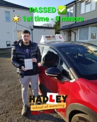 Liam passed his driving test with ZERO faults Liam passed his driving test with ZERO faults