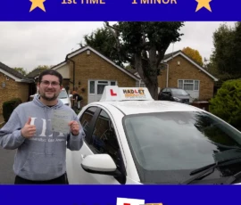 Oscar - 19/10/2025 Recent passer with icons highlighting they passed with 1 minor