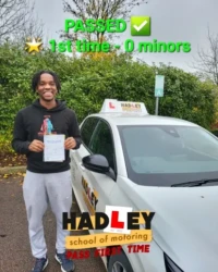 Tino passed his driving test with ZERO faults with Paul Hadley Tina passed his driving test with ZERO faults with Paul Hadley