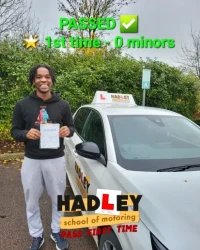 Tino passed his driving test with ZERO faults with Paul Hadley Tina passed his driving test with ZERO faults with Paul Hadley