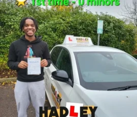 Tino passed his driving test with ZERO faults with Paul Hadley Tina passed his driving test with ZERO faults with Paul Hadley