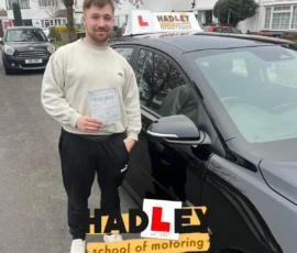 Morgan (Hatfield) Recent passer with icons highlighting they passed first time with 7 minors