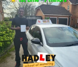 Ayden (Colney Heath) 21/03/2024 Recent passer with icons highlighting they passed first time with 7 minors