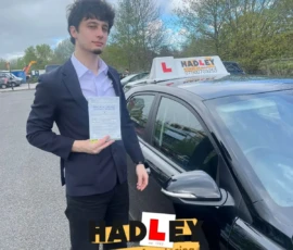 Sheldon (1st Timer Passer) 15/04/2024 Recent passer with icons highlighting they passed first time with 3 minors