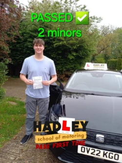 Jack (1st Timer Passer) 23/04/2024 Recent passer with icons highlighting they passed with 2 minors