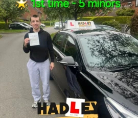 Mitch (1st Time Passer) 21/05/2024 Recent passer with icons highlighting they passed first time with 5 minors
