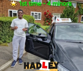 William (1st Time Passer) 13/06/2024 Recent passer with icons highlighting they passed first time with 4 minors