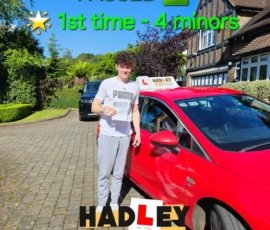 Tino (1st Time Passer) - 17/06/2024 Recent passer with icons highlighting they passed first time with 4 minors