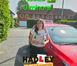 Tali ( First Time Passer) 18/06/2024 Recent passer with icons highlighting they passed with 0 minors