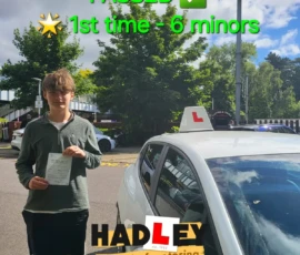 Will (1st Time Passer) 19/06/2024 Recent passer with icons highlighting they passed first time with 6 minors