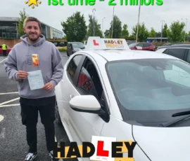 Matt (1st Time Pass) 09/07/2024 Recent passer with icons highlighting they passed first time with 2 minors