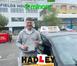 Owen (1st Time Pass) 15/07/2024 Recent passer with icons highlighting they passed with 2 minors