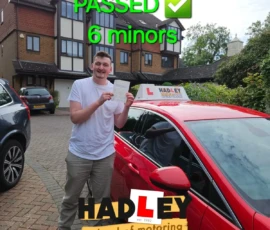 Josh (First Time Pass) 27/08/2024 Recent passer with icons highlighting they passed with 6 minors