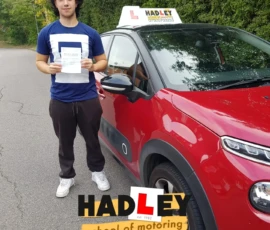 Miguel (1st Time Pass) 19/09/2024 Miguel holding driving test pass certificate