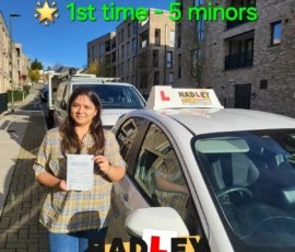 Nikki (1st Time Pass) 12/11/2024 Recent passer with icons highlighting they passed first time with 5 minors
