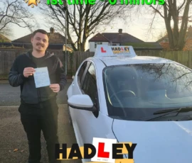 Paul (1st Time Pass) 29/11/2024 Recent passer with icons highlighting they passed first time with 0 minors