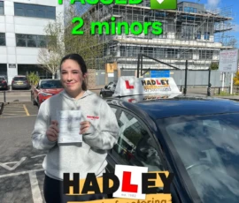 Scarlett (1st Time Pass) 14/04/2025 Recent passer with icons highlighting they passed with 2 minors