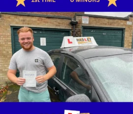 Sam - 03/10/2025 Recent passer with icons highlighting they passed first time with 0 minors