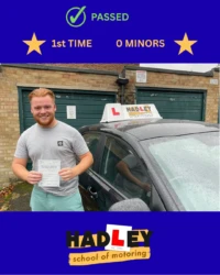 Sam - 03/10/2025 Recent passer with icons highlighting they passed first time with 0 minors