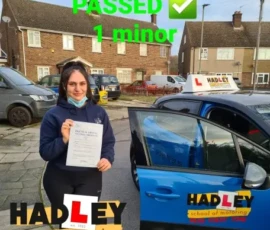 Sophia ( Barnet) Recent passer with icons highlighting they passed with 1 minor