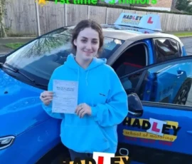 Lia 1st time passer Recent passer with icons highlighting they passed first time with 3 minors