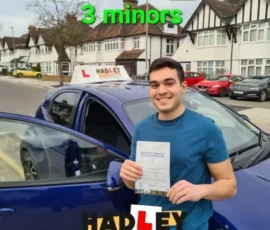 Gal (Barnet) Recent passer with icons highlighting they passed with 3 minors