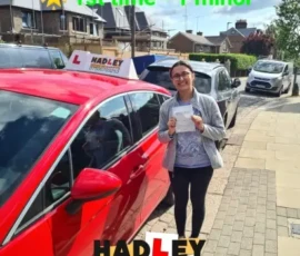 Melissa 1st time passer Recent passer with icons highlighting they passed first time with 1 minor