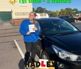 Ruby 1st time passer Recent passer with icons highlighting they passed first time with 3 minors