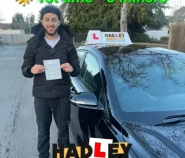 Raheim 1st time passer Recent passer with icons highlighting they passed first time with 3 minors