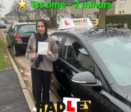 Nabiha 1st time passer Recent passer with icons highlighting they passed first time with 2 minors