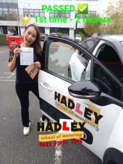 Anne 1st time passer Recent passer with icons highlighting they passed first time with 2 minors
