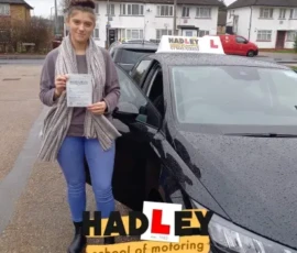 Davina 1st time passer Recent passer with icons highlighting they passed first time with 3 minors