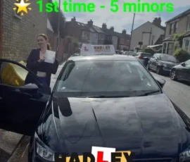 Myla 1st time passer Recent passer with icons highlighting they passed first time with 5 minors