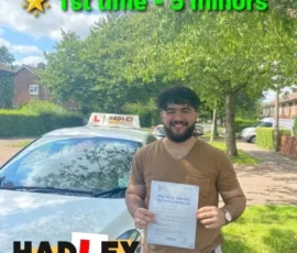 Nicolas 1st time passer Recent passer with icons highlighting they passed first time with 5 minors