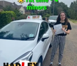 Penelope 1st time passer Recent passer with icons highlighting they passed first time with 4 minors