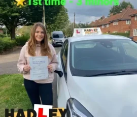 Beth 1st time passer Recent passer with icons highlighting they passed first time with 3 minors