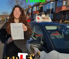 Natalie (Barnet) Recent passer with icons highlighting they passed first time with 1 minor