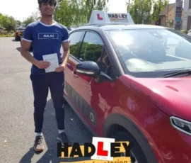 Avik 1st time passer Avik (Borehamwood) 1st time passer