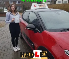 Aimee (Hatfield) Recent passer with icons highlighting they passed with 4 minors