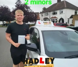 Alby 1st time passer Recent passer with icons highlighting they passed with 2 minors